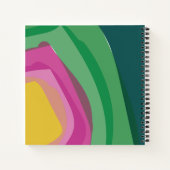 抽象芸術ピンク緑の水の色の感謝ジャーナル ノートブック (裏面)