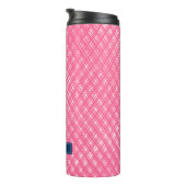 抽象芸術ピンク線の線のパターン タンブラー (回転右)