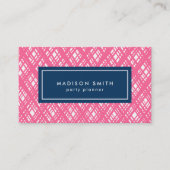 抽象芸術ピンク線の線のパターン 名刺 (正面)