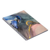 抽象芸術ピンク色の背景と美しい汚れ ノートブック (右側)