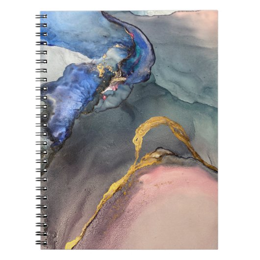 抽象芸術ピンク色の背景と美しい汚れ ノートブック (正面)