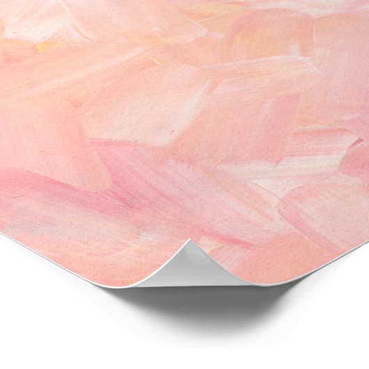 抽象芸術ピンク色彩の鮮やかの手。エレガント赤面ブラシ ポスター (角)