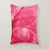 抽象芸術ピンク花枕水彩花 アクセントクッション (正面(垂直))