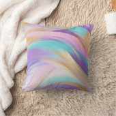 抽象芸術ピンク薄紫ターコイズ金ゴールド クッション (ブランケット)