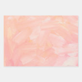 抽象芸術ピンク赤面の手のブ絵を描ラシック ラッピングペーパーシート (正面2)