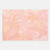 抽象芸術ピンク赤面の手のブ絵を描ラシック ラッピングペーパーシート (正面)