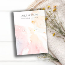 抽象芸術ピンク赤面水彩耳飾りディスプレイ