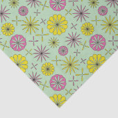 抽象芸術ピンク&イエローフローラティッシュペーパー 薄葉紙 (詳細)