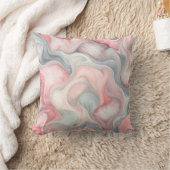 「抽象芸術ピンク&グレー装飾用クッション クッション (ブランケット)
