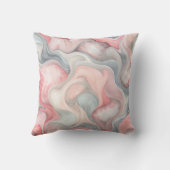 「抽象芸術ピンク&グレー装飾用クッション クッション (裏面)