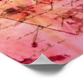 抽象芸術ピンク ポスター (角)