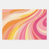 抽象芸術ピンク ラッピングペーパーシート (正面3)