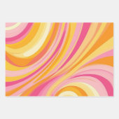 抽象芸術ピンク ラッピングペーパーシート (正面)