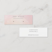 抽象芸術ピンク《写真》ぼけ味ホログラフィックイヤリングディスプレイ スキニー名刺 (正面/裏面)