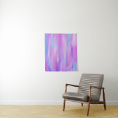 抽象芸術ピンク、紫、ターコイズストローク タペストリー (インサイチュ)