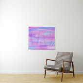 抽象芸術ピンク、紫、ターコイズストローク タペストリー (インサイチュ(横))