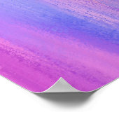 抽象芸術ピンク、紫、ターコイズストローク ポスター (角)