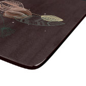 抽象芸術ピンク&金ゴールドチューリップミニマリストボタニカル カッティングボード (角)