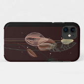 抽象芸術ピンク&金ゴールドチューリップミニマリストボタニカル Case-Mate iPhoneケース (裏面(横))