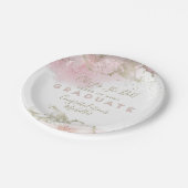 抽象芸術ピンク&金ゴールド卒業パーティー紙プレート ペーパープレート (アングル)