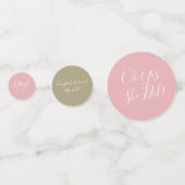 抽象芸術ピンク&金ゴールド卒業 コンフェッティ (裏面)