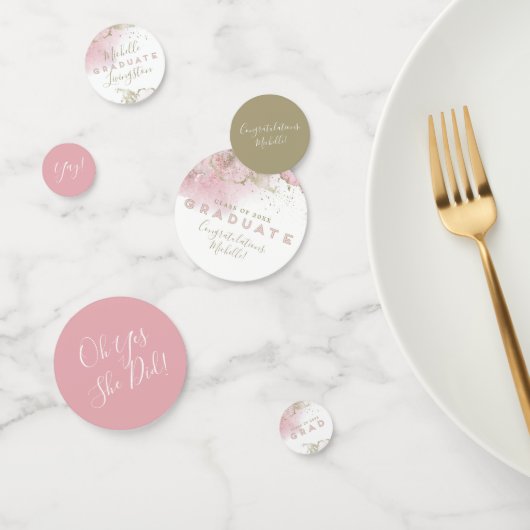 抽象芸術ピンク&金ゴールド卒業 コンフェッティ (グループ)