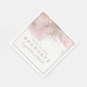 抽象芸術ピンク&金ゴールド大学院紙ナプキン スタンダードランチョンナプキン (角)