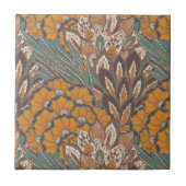 抽象芸術ピーコックの羽の模様 タイル (正面)