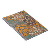 抽象芸術ピーコックの羽の模様 ノートブック (右側)