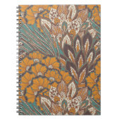 抽象芸術ピーコックの羽の模様 ノートブック (正面)