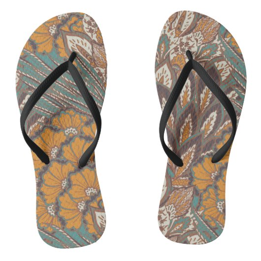 抽象芸術ピーコックの羽の模様 ビーチサンダル (ソール)