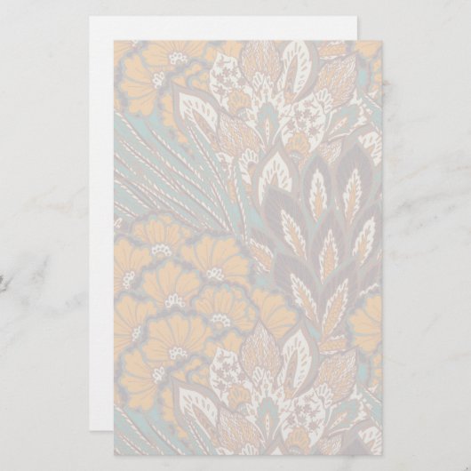 抽象芸術ピーコックの羽の模様 便箋 (正面/裏面)