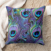 抽象芸術ピーコックフェザー装飾用クッション クッション (ブランケット)