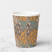 抽象芸術ピーコック羽毛パターン 紙コップ (右)