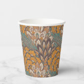 抽象芸術ピーコック羽毛パターン 紙コップ (正面)