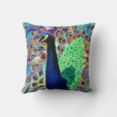 抽象芸術ピーコック装飾用クッション クッション (裏面)