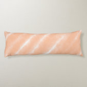 抽象芸術ピーチうねり水彩パターモダンン ボディピロー (裏面)