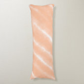 抽象芸術ピーチうねり水彩パターモダンン ボディピロー (正面縦)
