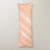 抽象芸術ピーチうねり水彩パターモダンン ボディピロー (裏面 (縦))