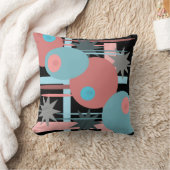 抽象芸術ピーチとブルー クッション (ブランケット)