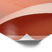 抽象芸術ピーチカーブモダン – ウォールアート (コーナー)