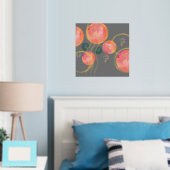 抽象芸術ピーチグリーンサークル金ゴールド 箔ポスター (インサイチュ (寝室))