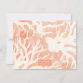 抽象芸術ピーチサンゴ ノートカード (裏面)