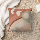 抽象芸術ピーチシナモンオーガニックラウンドアモダンート クッション (ブランケット)