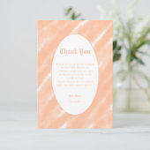 抽象芸術ピーチファズウォーターカラーミニマルモダンリスト サンキューカード (スタンド正面)