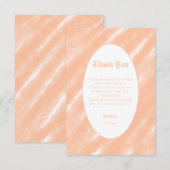 抽象芸術ピーチファズウォーターカラーミニマルモダンリスト サンキューカード (正面/裏面)