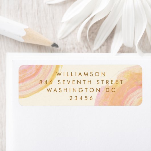抽象芸術ピーチ絵を描ックスワール差出人住所 ラベル (インサイチュ)