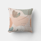 抽象芸術ピーチ自然アンドトーンアートスクエアピロー クッション (正面)