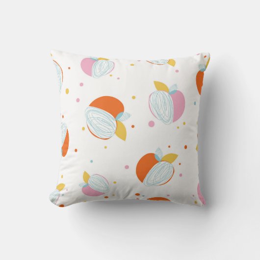 抽象芸術ピーチ調和 クッション (正面)