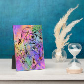 抽象芸術ピープル顔ムオッズ – キュービズムスタイルスケッチ フォトプラーク (側面)